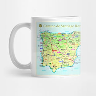 Camino routes of Spain and Portugal Mug